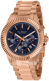 Jacques Lemans Niebieski/Stal w kolorze różowego złota Ø42 mm LP-111P