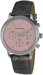 Jacques Lemans Retro Classic Różowy/Skóra Ø39 mm N-209F