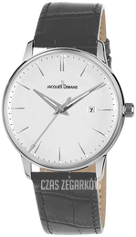 Jacques Lemans Retro Classic Srebrny/Skóra Ø42 mm N-213Q