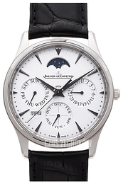 Jaeger LeCoultre Master Ultra Thin Perpetual White Gold Srebrny/Skóra Ø39 mm 1303520
