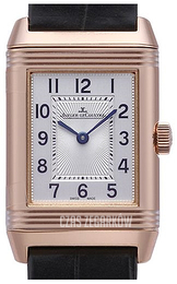 Jaeger LeCoultre Reverso Classic Small Duetto Pink Gold Srebrny/Skóra 2662430