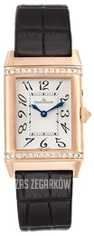 Jaeger LeCoultre Reverso Joaillerie Duetto Duo Srebrny/Satyna 42x26 mm 2692420