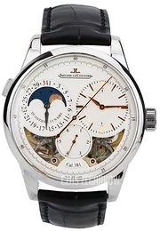 Jaeger LeCoultre Duometre Srebrny/Skóra Ø40.5 mm 6043420