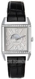 Jaeger LeCoultre Reverso Squadra Lady Duetto Stainless Steel Srebrny/Skóra 7058430