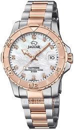 Jaguar Executive Biały/Stal w kolorze różowego złota Ø34 mm J871/5