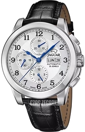 Jaguar Classic Srebrny/Skóra Ø45 mm J975/1