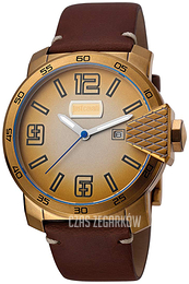 Just Cavalli Rock Żółte złoto/Skóra Ø46 mm JC1G015L0055