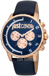 Just Cavalli Niebieski/Skóra Ø44 mm JC1G063L0235