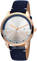 Just Cavalli Srebrny/Skóra Ø42 mm JC1G079L0225