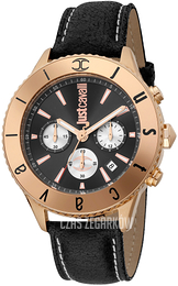 Just Cavalli Modern Czarny/Skóra Ø44 mm JC1G155L0035