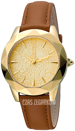 Just Cavalli Rock Żółte złoto/Skóra Ø35 mm JC1L003L0025