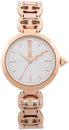 Just Cavalli Logo Srebrny/Stal w kolorze różowego złota Ø28 mm JC1L009M0085
