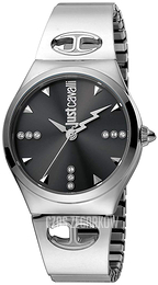 Just Cavalli Logo Czarny/Stal Ø34 mm JC1L027M0025