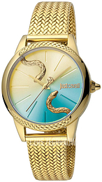 Just Cavalli Animal Wielokolorowy/Stal w odcieniu złota Ø34 mm JC1L029M0095