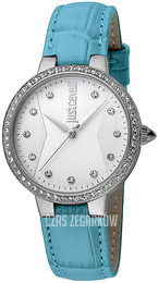 Just Cavalli Srebrny/Skóra Ø34 mm JC1L031L0025