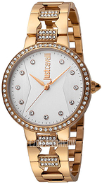 Just Cavalli Rock Srebrny/Stal w kolorze różowego złota Ø34 mm JC1L031M0095