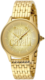 Just Cavalli Szampański/Stal w odcieniu złota Ø34 mm JC1L043M0035