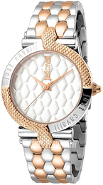 Just Cavalli Biały/Stal w kolorze różowego złota Ø34 mm JC1L047M0095