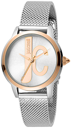 Just Cavalli Logo Srebrny/Stal Ø34 mm JC1L050M0115
