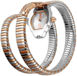 Just Cavalli Glam Chic Srebrny/Stal w kolorze różowego złota JC1L073M0055