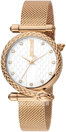 Just Cavalli Biały/Stal w kolorze różowego złota Ø32 mm JC1L075M0075