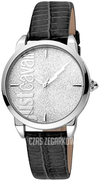 Just Cavalli Srebrny/Skóra Ø34 mm JC1L079L0015