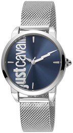 Just Cavalli Niebieski/Stal Ø34 mm JC1L079M0045