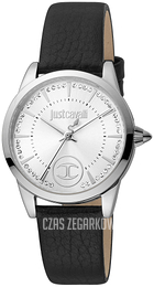 Just Cavalli Charming Srebrny/Skóra Ø32 mm JC1L087L0215