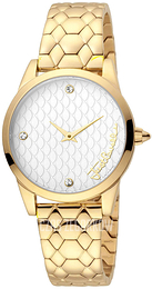 Just Cavalli Biały/Stal w odcieniu złota Ø32 mm JC1L087M0055