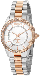 Just Cavalli Snake Srebrny/Stal w kolorze różowego złota Ø32 mm JC1L095M0295SET