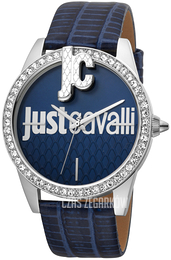 Just Cavalli Logo Niebieski/Skóra Ø40 mm JC1L100L0025