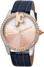 Just Cavalli Różowe złoto/Skóra Ø40 mm JC1L100L0055