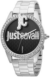Just Cavalli Logo Czarny/Stal Ø40 mm JC1L100M0075