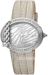 Just Cavalli Srebrny/Skóra Ø40 mm JC1L111L0015