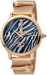 Just Cavalli Wielokolorowy/Stal w kolorze różowego złota Ø38 mm JC1L127M0075
