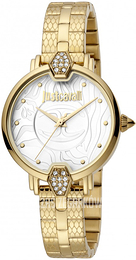 Just Cavalli Biały/Stal w odcieniu złota Ø32 mm JC1L143M0065