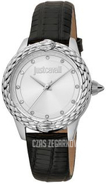 Just Cavalli Animalier Srebrny/Skóra Ø34 mm JC1L144L0015SET