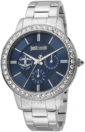 Just Cavalli Niebieski/Stal Ø34 mm JC1L164M0065
