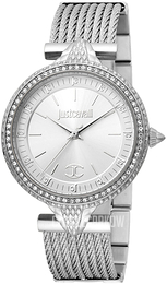 Just Cavalli Glam Chic Srebrny/Stal Ø36 mm JC1L169M0015