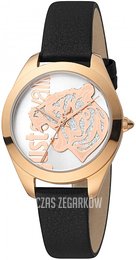 Just Cavalli Pantera Srebrny/Skóra Ø32 mm JC1L210L0025