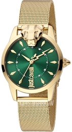 Just Cavalli Animal Zielony/Stal w odcieniu złota Ø32 mm JC1L220M0065