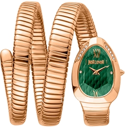 Just Cavalli Signature Zielony/Stal w kolorze różowego złota Ø22 mm JC1L224M0055