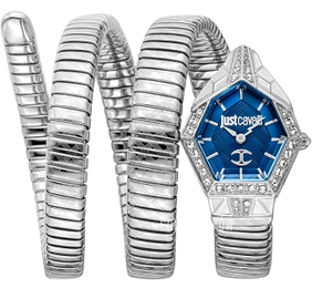 Just Cavalli Signature Snake Niebieski/Stal Ø23 mm JC1L304M0015