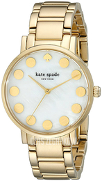 Kate Spade Gramercy Biały/Stal w odcieniu złota Ø34 mm 1YRU0737