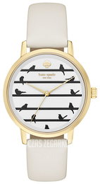 Kate Spade Metro Biały/Skóra Ø34 mm KSW1043