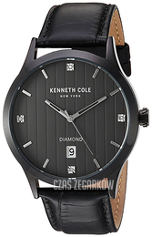 Kenneth Cole Diamond Czarny/Skóra Ø42 mm 10030660