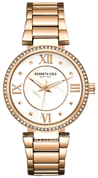 Kenneth Cole Biały/Stal w kolorze różowego złota Ø40 mm 10031377