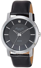 Kenneth Cole Czarny/Skóra Ø44 mm IKC1986