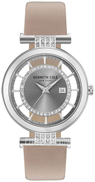 Kenneth Cole Transparency Srebrny/Skóra Ø36 mm KC15005001