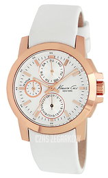Kenneth Cole Srebrny/Skóra Ø34 mm KC2695